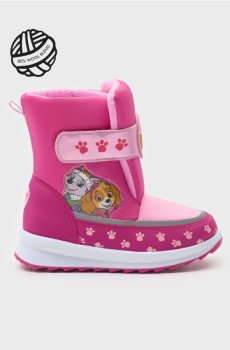 Утеплені снігові чоботи на липучках PAW Patrol - фуксія