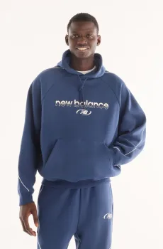 Мужское синее худи Trackside Fleece Синий XXL New Balance MT62Y14PNNY