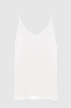 Белый топ из шелка