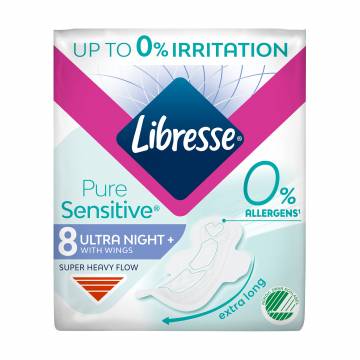 Прокладки гигиенические Libresse Pure Sensitive Ultra Night ночные, 8 шт
