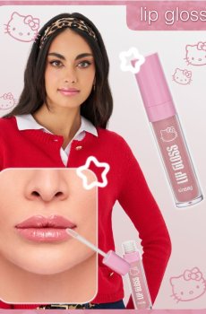 Блиск для губ Hello Kitty - пастельний рожевий