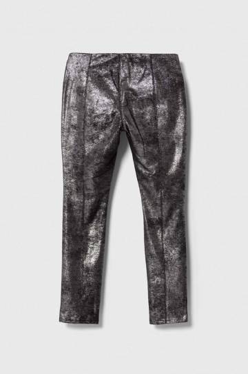 Детские брюки Guess цвет серебрянный однотонные