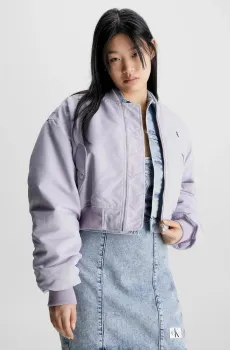 Женский сиреневый бомбер Сиреневый S Calvin Klein Jeans J20J221378