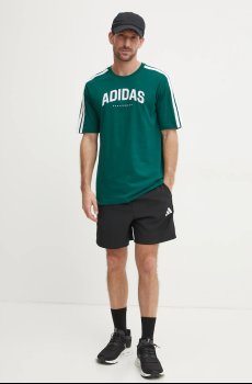 Хлопковая футболка adidas M C COLLE Collegiate