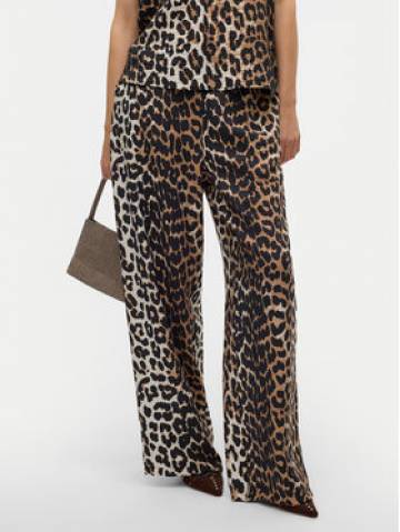 Vero Moda Штани з тканини Josie 10303759 Коричневий Wide Leg Vero Moda Штани з тканини Josie 10303759 Коричневий Wide Leg