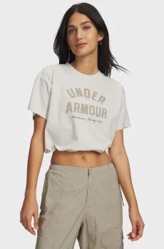 Женская белая футболка UA Bungee Hem Tee Белый XS Under Armour 6010950-110