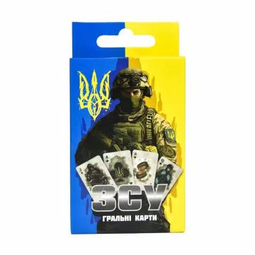Игральные карточки Strateg ВСУ на украинском языке, 11*6*1.2 см, от 18 лет, 36 шт (30787) Игральные карточки Strateg ВСУ на украинском языке, 11*6*1.2 см, от 18 лет, 36 шт (30787)