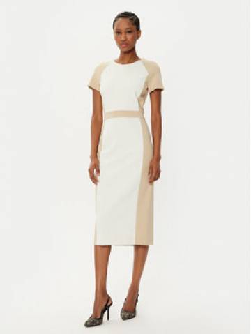 BOSS Коктейльна сукня Darsa 50532526 Écru Regular Fit BOSS Коктейльна сукня Darsa 50532526 Écru Regular Fit