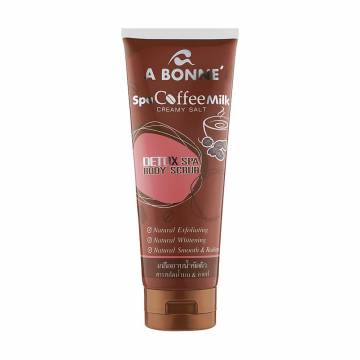 Крем-соль для тела A Bonne Spa Coffee Milk Creamy Salt Детокс и отбеливание, с экстрактом кофе и молочными протеинами, 350 г Крем-соль для тела A Bonne Spa Coffee Milk Creamy Salt Детокс и отбеливание, с экстрактом кофе и молочными протеинами, 350 г