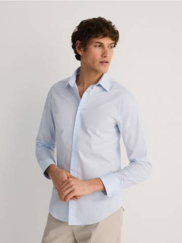 Reserved - Сорочка slim fit із високим вмістом бавовни - блідо-блакитний - 136EG-05X Reserved - Сорочка slim fit із високим вмістом бавовни - блідо-блакитний - 136EG-05X