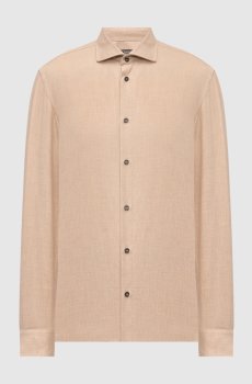 Бежевая рубашка из хлопка