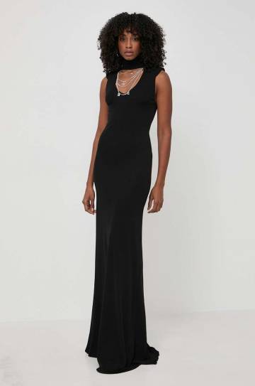 Платье Elisabetta Franchi цвет чёрный maxi облегающее AB64742E2 Платье Elisabetta Franchi цвет чёрный maxi облегающее AB64742E2