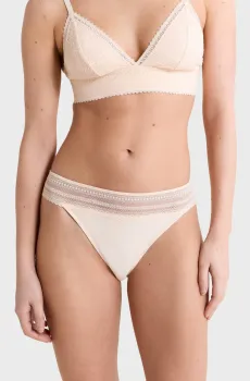 Женские пудровые трусики-слипы AURA Розовый XL Etam 6554876