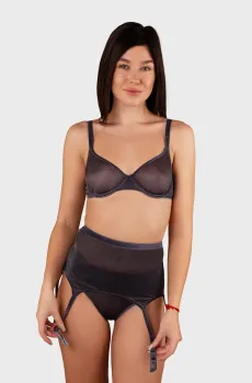 Женский темно-серый пояс для чулок Серый XS brabrabra SLZ25502006