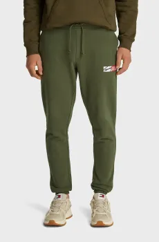 Мужские оливковые спортивные брюки Оливковый M Tommy Jeans DM0DM20277