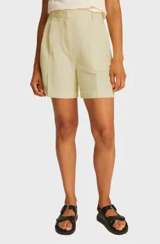 Женские желтые шорты PLEATED Желтый 38 Tommy Hilfiger WW0WW44767