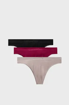 Женские трусики (3 шт) THONG Разноцветный XS Calvin Klein LV00QD5211