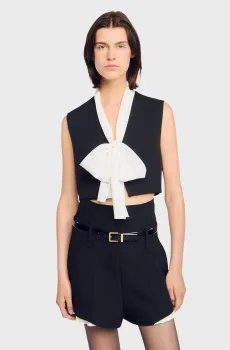 Женский черный топ Черный M Sandro SFPTO00825_Black