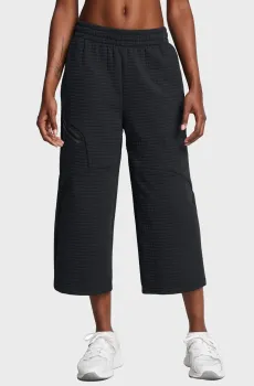 Женские черные спортивные брюки Unstoppable Flc Grid Crop Черный S Under Armour 1386492-001