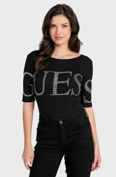 Женское черное боди Черный S Guess W5YP57.K49A1;JBLK