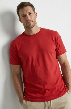 Бавовняна футболка basic - червоний