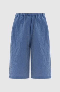 Голубые бермуды PLICK с льном