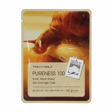 Тканевая маска для лица Tony Moly Pureness 100 Snail Mask Sheet с муцином улитки, 21 мл Тканевая маска для лица Tony Moly Pureness 100 Snail Mask Sheet с муцином улитки, 21 мл
