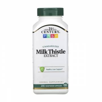 Экстракт расторопши 21st Century Standardized Milk Thistle Extract, 200 вегетарианских капсул Экстракт расторопши 21st Century Standardized Milk Thistle Extract, 200 вегетарианских капсул