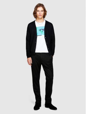 Sisley Кардиган 11BAS600J Чорний Regular Fit Sisley Кардиган 11BAS600J Чорний Regular Fit