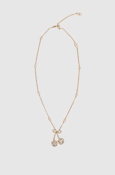 Золотистое ожерелье Cherryfic с кристаллами Swarovski