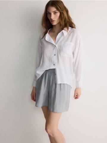 Reserved - Шорти з модаллю - світло-сірий - 1589T-09X