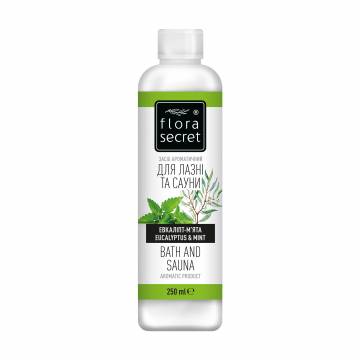 Ароматическое средство для бани и сауны Flora Secret Эвкалипт-Мята, 250 мл Ароматическое средство для бани и сауны Flora Secret Эвкалипт-Мята, 250 мл