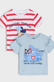 Бавовняні футболки 2 pack Minnie Mouse - кремовий