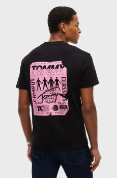 Мужская черная футболка NOVELTY Черный XL Tommy Jeans DM0DM23561