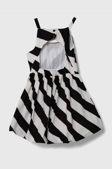 Хлопковое детское платье Pinko Up цвет чёрный mini расклешённая Хлопковое детское платье Pinko Up цвет чёрный mini расклешённая