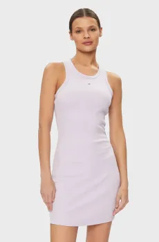 Женское сиреневое платье JW ESSENTIAL RIB TANK BODYCON Сиреневый XS Tommy Jeans DW0DW17406