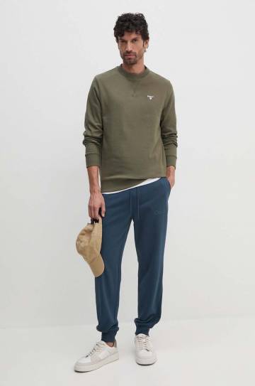 Хлопковые спортивные штаны Calvin Klein Jeans цвет синий с принтом J30J326886 Хлопковые спортивные штаны Calvin Klein Jeans цвет синий с принтом J30J326886