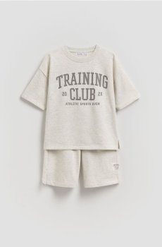 Reserved - Бавовняний комплект - світло-сірий - 739HN-09M