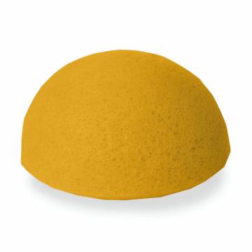 Конжаковый спонж Cosmo Shop Konjac мини, полумячик, 5.5*2.5 см, желтый, 1 шт (KJHB1yellow)