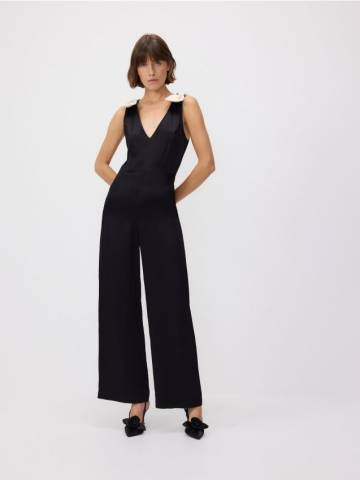 Reserved - Комбінезон з контрастними бантами - чорний - 401EB-99X