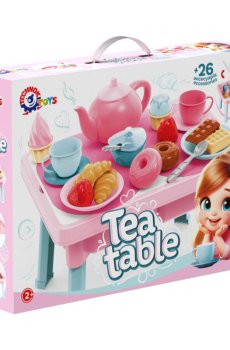 Детский столик-органайзер с чайным набором TechnoK Tea Table 26 аксессуаров, от 2 лет, 44*31.5*10 см (2246)