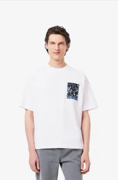 Мужская белая футболка Белый L Lacoste TH0584001