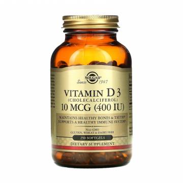Витамин Д3 Solgar Vitamin D3 400 МЕ, 250 капсул Витамин Д3 Solgar Vitamin D3 400 МЕ, 250 капсул