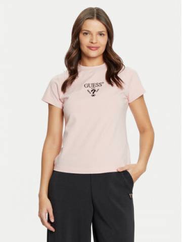 Guess Футболка V4YI21 KCDH1 Рожевий Slim Fit Guess Футболка V4YI21 KCDH1 Рожевий Slim Fit