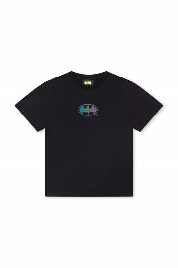 Детская хлопковая футболка Dkny цвет чёрный с принтом Детская хлопковая футболка Dkny цвет чёрный с принтом