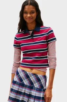 Женское поло в полоску SLIM SH ESSENTIAL Разноцветный XS Tommy Jeans DW0DW21931