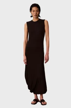 Женское черное платье VARIGATED RIB Черный XS Calvin Klein LV044F214G