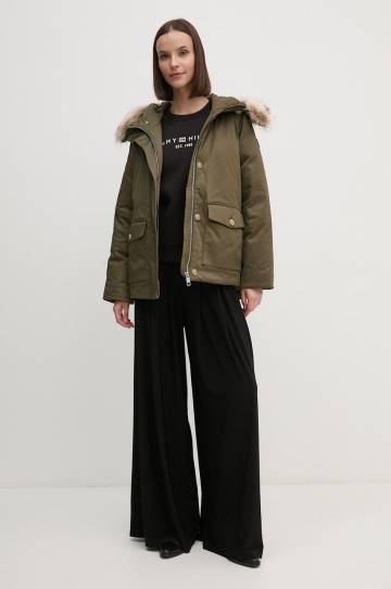 Куртка Tommy Hilfiger женская цвет зелёный зимняя WW0WW42744 Куртка Tommy Hilfiger женская цвет зелёный зимняя WW0WW42744