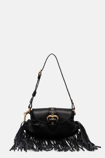 Кожаная сумочка Pinko цвет чёрный 102802 A1W8 Кожаная сумочка Pinko цвет чёрный 102802 A1W8