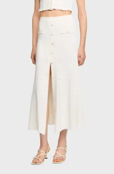 Женская белая юбка Белый 36 Sandro SFPJU01502_Ecru